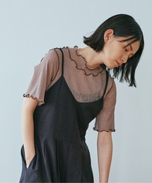 ハイネックメローシアートップス(半袖)