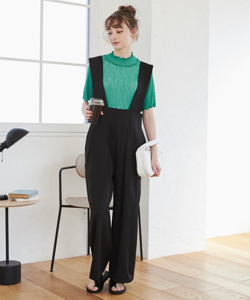 ANGIE(アンジー)の「ハイネックメローシアートップス(半袖)(Tシャツ/カットソー・レディース・ホワイト/ブラック/ブラウン/グリーン/オレンジ/オフホワイト/ブラック系その他/ケリー/ライトパープル・FREE)」の19枚目の写真