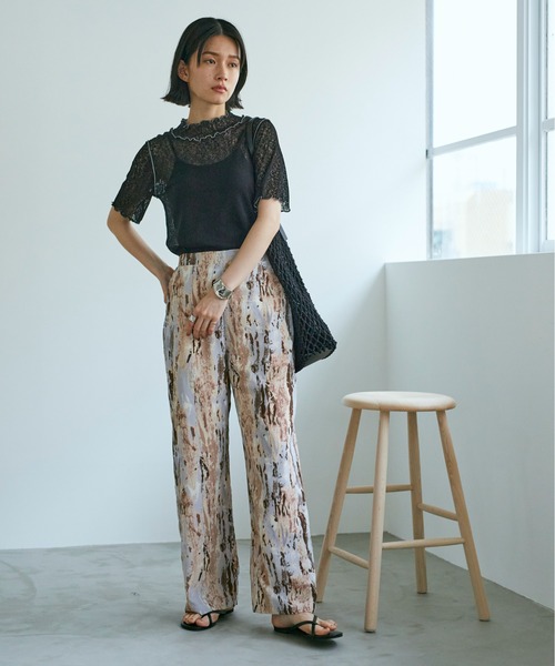 アンパシー　半袖ハイネックトップス&スカート and per se アンパスィ 半袖 ハイネックシャツ レディース