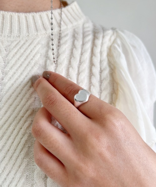 iso（イソ）の「マットメタルハートリング（リング・レディース・シルバー/ゴールド・FREE）」の18枚目の写真