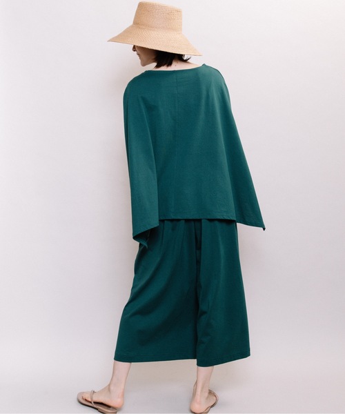 ELVENCE DEUX(エルベンスドゥ)の「キレイメポンチョ【SETUP可】(Tシャツ/カットソー・レディース・ブラック/ベージュ/ピンク/モカ/グリーン・FREE)」の16枚目の写真