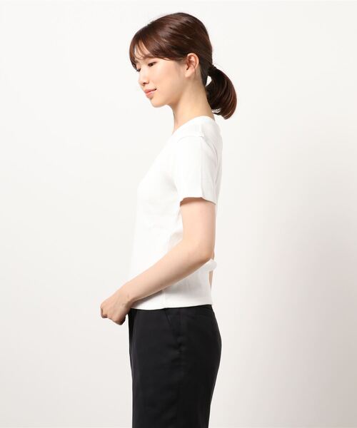 Oriens JOURNAL STANDARD(オリエンス ジャーナルスタンダード)の「ミニリブTシャツ(Tシャツ/カットソー・レディース・グリーン系その他/ホワイト/ネイビー/パープル系その他/イエロー系その他・FREE)」の12枚目の写真