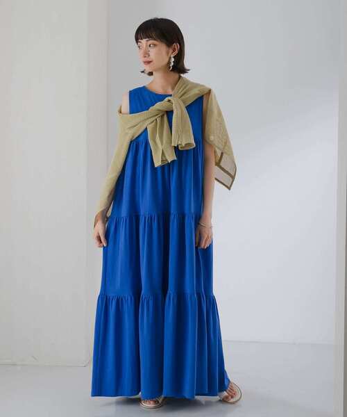 Web限定 ワンピース ドレス ティアードマキシカットワンピース ワンピース Kbf ケイビーエフ のファッション