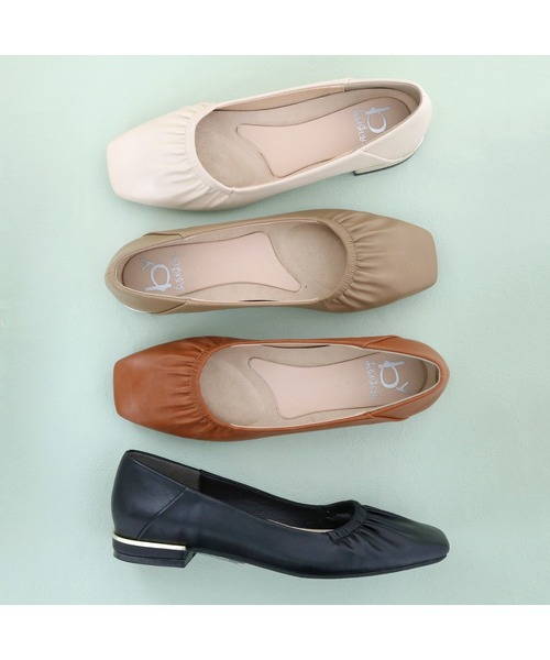 byあしながおじさん（バイアシナガオジサン）の「ギャザーフラットシューズ　-8750375（パンプス・レディース・ブラウン/ブラック/ベージュ/アイボリー・23.0cm/24.0cm/24.5cm/23.5cm/22.5cm）」の21枚目の写真