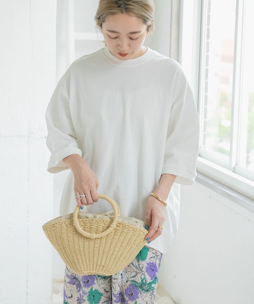 ITEMS URBANRESEARCH（アイテムズ アーバンリサーチ）の「ペーパーカゴバッグ（ショルダーバッグ・レディース・ナチュラル/ブラウン・-）」の6枚目の写真