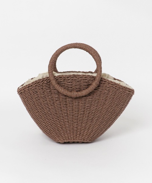 ITEMS URBANRESEARCH（アイテムズ アーバンリサーチ）の「ペーパーカゴバッグ（ショルダーバッグ・レディース・ナチュラル/ブラウン・-）」の8枚目の写真