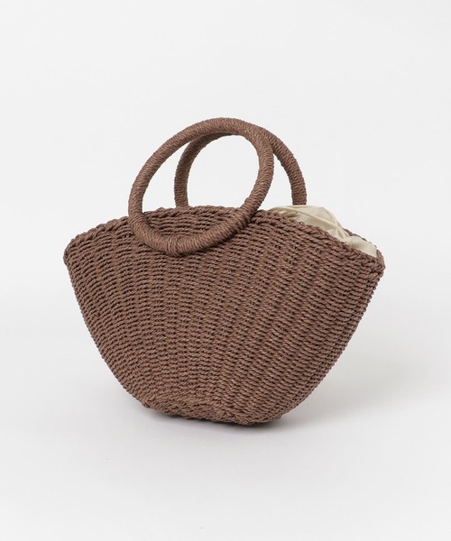 ITEMS URBANRESEARCH（アイテムズ アーバンリサーチ）の「ペーパーカゴバッグ（ショルダーバッグ・レディース・ナチュラル/ブラウン・-）」の9枚目の写真