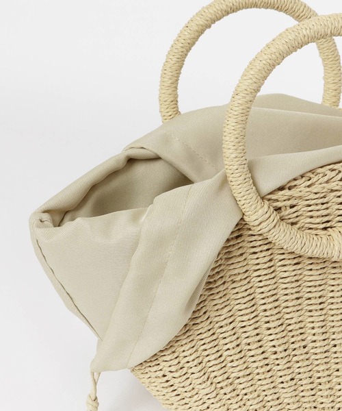 ITEMS URBANRESEARCH（アイテムズ アーバンリサーチ）の「ペーパーカゴバッグ（ショルダーバッグ・レディース・ナチュラル/ブラウン・-）」の13枚目の写真