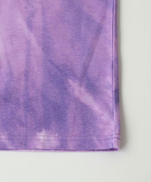 X-girl（エックスガール）の「HEART TIE-DYE S/S TEE/ハート　タイダイTシャツ/半袖（Tシャツ/カットソー・レディース・ブルー/ブラック/パープル/ピンク・L/M/S/XL/LARGE/MEDIUM）」の10枚目の写真