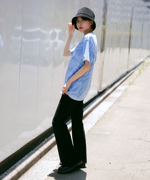 X-girl（エックスガール）の「HEART TIE-DYE S/S TEE/ハート　タイダイTシャツ/半袖（Tシャツ/カットソー・レディース・ブルー/ブラック/パープル/ピンク・L/M/S/XL/LARGE/MEDIUM）」の21枚目の写真