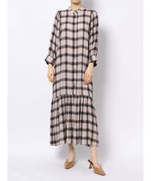 【THE DAYZ TOKYO】裾ギャザーボリュームチェックワンピース