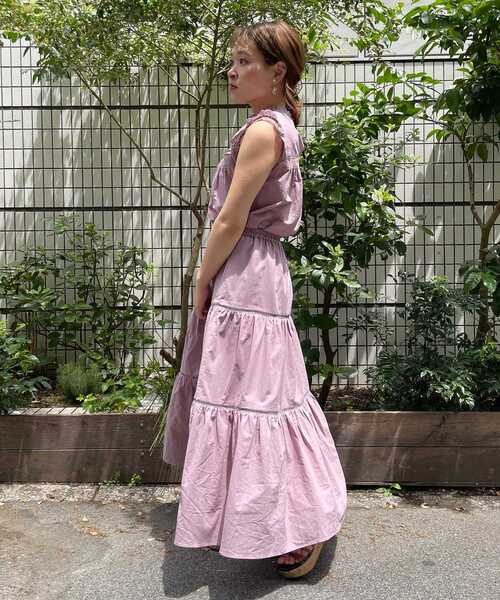 MAJESTIC LEGON(マジェスティックレゴン)の「ハシゴレースティアードスカート(スカート・レディース・パープル/オフホワイト/ブラック・SMALL/MEDIUM)」の18枚目の写真