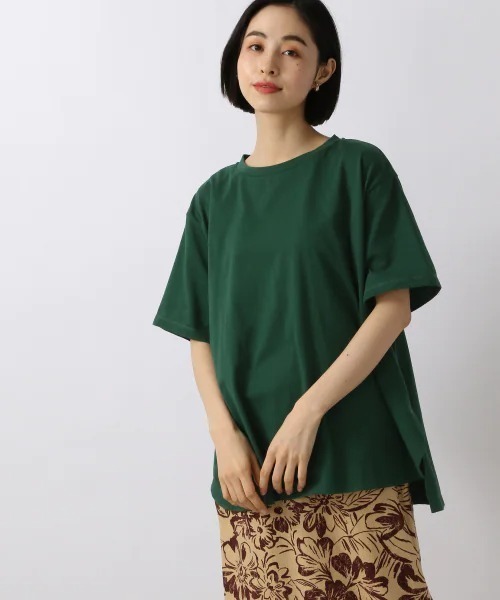 LOWRYS FARM（ローリーズファーム）の「バックスクエアヘムユルＴＳＳ　957488（Tシャツ/カットソー・レディース・ホワイト/ブラック/オレンジ/グリーン・FREE）」の4枚目の写真