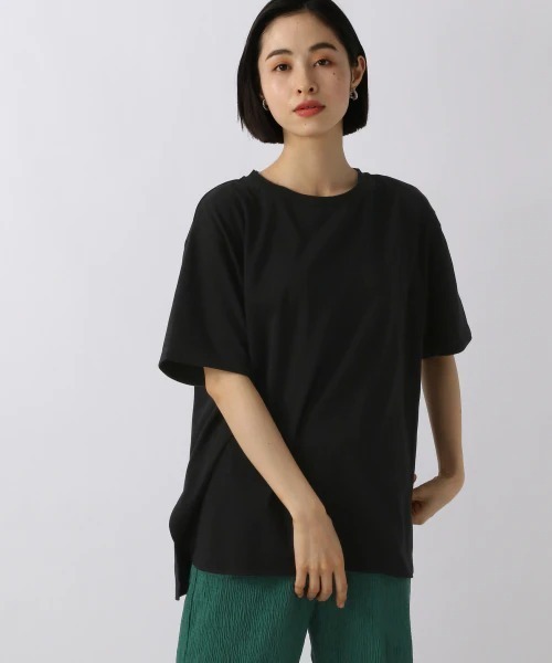 LOWRYS FARM（ローリーズファーム）の「バックスクエアヘムユルＴＳＳ　957488（Tシャツ/カットソー・レディース・ホワイト/ブラック/オレンジ/グリーン・FREE）」の3枚目の写真