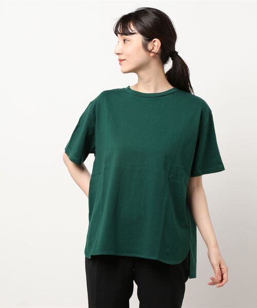 LOWRYS FARM（ローリーズファーム）の「バックスクエアヘムユルＴＳＳ　957488（Tシャツ/カットソー・レディース・ホワイト/ブラック/オレンジ/グリーン・FREE）」の7枚目の写真