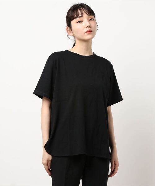 LOWRYS FARM（ローリーズファーム）の「バックスクエアヘムユルＴＳＳ　957488（Tシャツ/カットソー・レディース・ホワイト/ブラック/オレンジ/グリーン・FREE）」の9枚目の写真