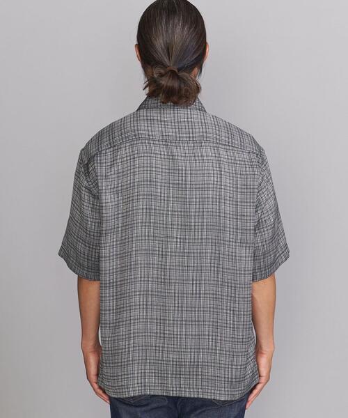 BEAUTY&YOUTH UNITED ARROWS（ビューティーアンドユースユナイテッドアローズ）の「BY ドビー チェック キャンプカラー シャツ（シャツ/ブラウス・メンズ・ダークブラウン/ダークグレー・SMALL/MEDIUM/LARGE/X-LARGE）」の5枚目の写真