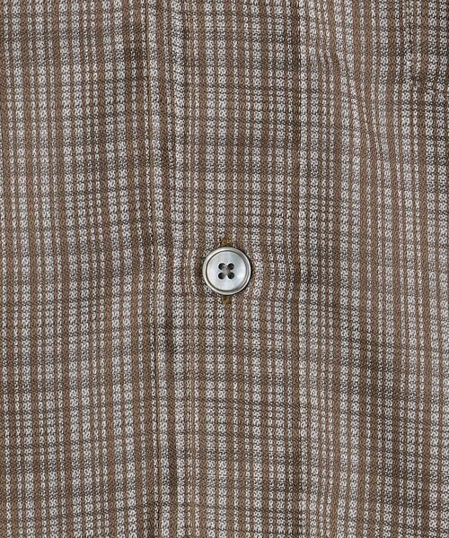 BEAUTY&YOUTH UNITED ARROWS（ビューティーアンドユースユナイテッドアローズ）の「BY ドビー チェック キャンプカラー シャツ（シャツ/ブラウス・メンズ・ダークブラウン/ダークグレー・SMALL/MEDIUM/LARGE/X-LARGE）」の16枚目の写真