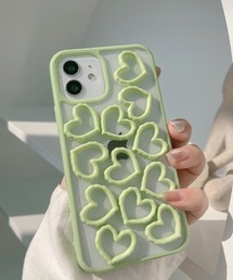 SFW（エスエフダブリュー）の「立体的ハートがずらり ラブリーなハート3Dクリア iPhoneケース（スマホケース/カバー・メンズ）」