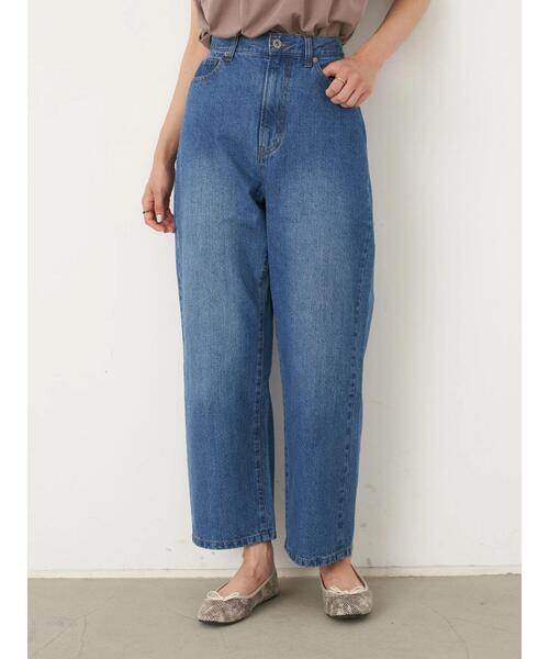 earth music&ecology（アースミュージックアンドエコロジー）の「デニムバギーパンツ ＊（デニムパンツ・レディース・ホワイト系その他2/ダークインディゴブルー/インディゴブルー・L/S/M）」の21枚目の写真