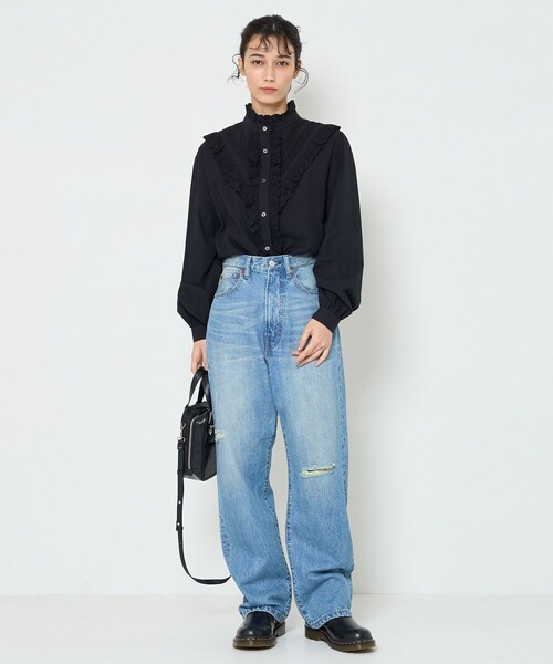 FREAK'S STORE（フリークスストア）の「レーススタンドカラーブラウス（シャツ/ブラウス・レディース・ホワイト/ブラック/サックスブルー・ﾌﾘ-）」の22枚目の写真