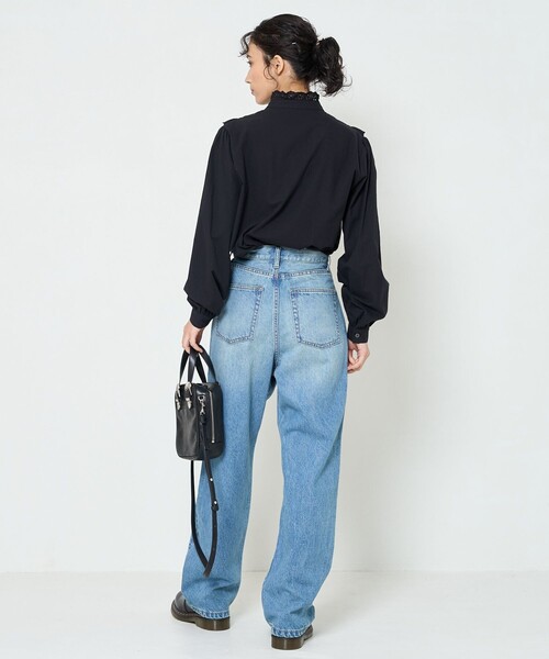 FREAK'S STORE（フリークスストア）の「レーススタンドカラーブラウス（シャツ/ブラウス・レディース・ホワイト/ブラック/サックスブルー・ﾌﾘ-）」の12枚目の写真