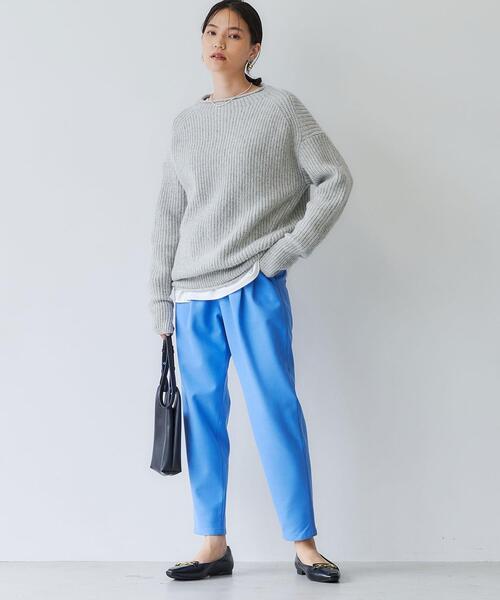 green label relaxing（グリーンレーベルリラクシング）の「HAMILTON ハミルトン ALP アゼ クルーネック プルオーバー ニット（ニット/セーター・レディース・ホワイト/パープル/オレンジ/モカ/ライム/ライトグレー・FREE）」の8枚目の写真