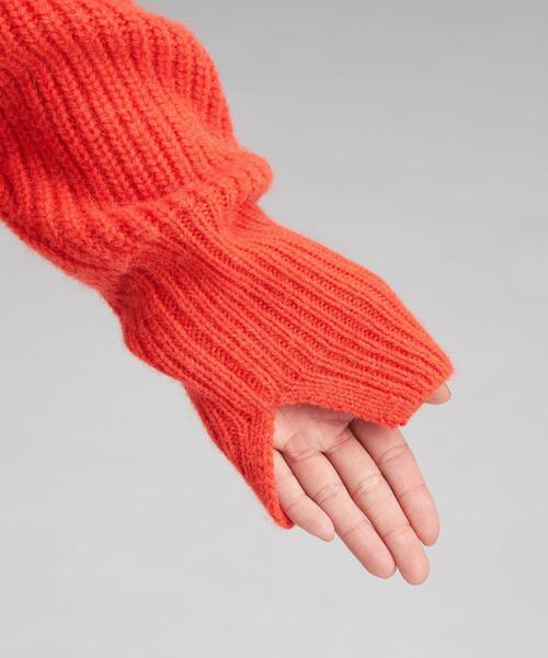 green label relaxing（グリーンレーベルリラクシング）の「HAMILTON ハミルトン ALP アゼ クルーネック プルオーバー ニット（ニット/セーター・レディース・ホワイト/パープル/オレンジ/モカ/ライム/ライトグレー・FREE）」の16枚目の写真