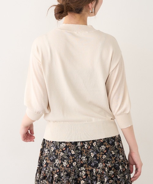 natural couture（ナチュラルクチュール）の「便利な袖シアーシンプルプチハイニット（ニット/セーター・レディース・ブラック/パープル/ブラウン/グリーン/アイボリー・FREE）」の17枚目の写真