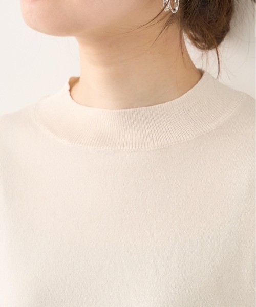 natural couture（ナチュラルクチュール）の「便利な袖シアーシンプルプチハイニット（ニット/セーター・レディース・ブラック/パープル/ブラウン/グリーン/アイボリー・FREE）」の8枚目の写真