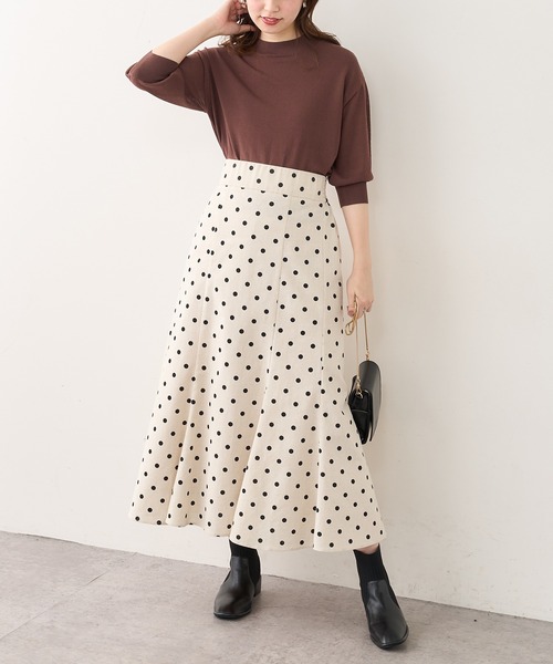 natural couture（ナチュラルクチュール）の「便利な袖シアーシンプルプチハイニット（ニット/セーター・レディース・ブラック/パープル/ブラウン/グリーン/アイボリー・FREE）」の22枚目の写真