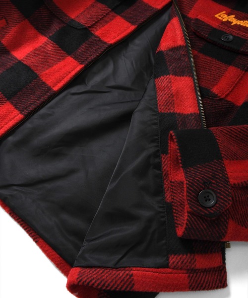 Lafayette（ラファイエット）の「LFYT ラファイエット [Lafayette] - ウール ジップ ワーク ジャケット [WOOL ZIP WORK JACKET]（その他アウター・メンズ・ブラック/レッド・XL/M/L/XXL）」の12枚目の写真