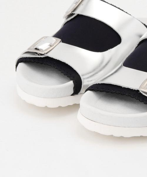 Ray BEAMS（レイビームス）の「Amb / トリコット メタルベルト サンダル（サンダル・レディース・シルバー・36/35/38/37）」の14枚目の写真