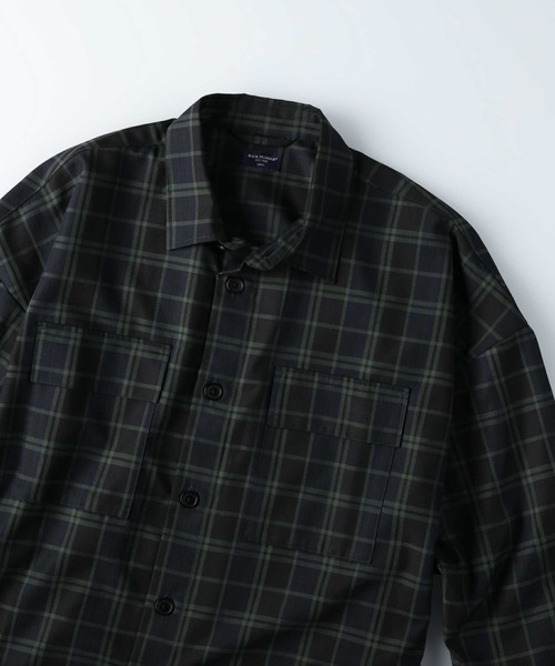 BACK NUMBER（バックナンバー）の「【BACK NUMBER】ビッグシルエットチェック柄CPOシャツ【セットアップ対応】（シャツ/ブラウス・メンズ・ブラウン/グリーン/ライトブラウン/ベージュ・XL/M/L）」の7枚目の写真