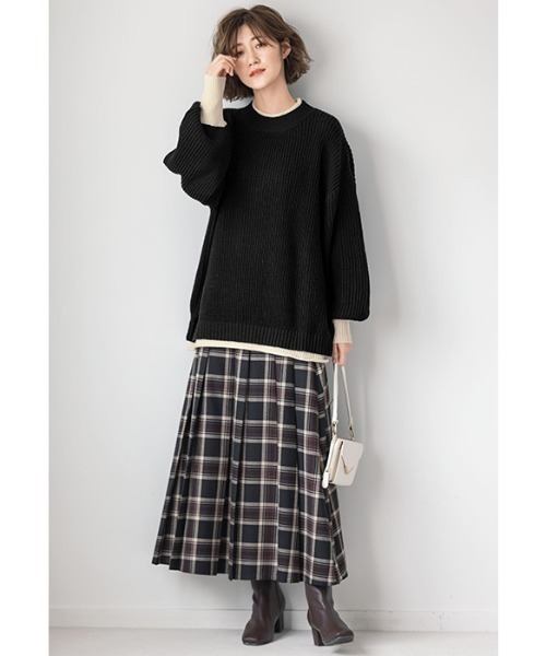 GeeRA(ジーラ)の「重ね着風ニットプルオーバー(ニット/セーター・レディース・アイボリー/モカ/ブラック・XX-LARGE/X-LARGE/MEDIUM/LARGE)」の10枚目の写真