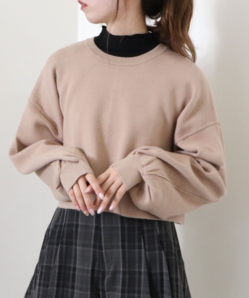 archives(アルシーヴ)の「カットシャーリングハイネックプルオーバー(Tシャツ/カットソー・レディース・ブラック/アイボリー/オレンジ/マスタード・MEDIUM)」の3枚目の写真