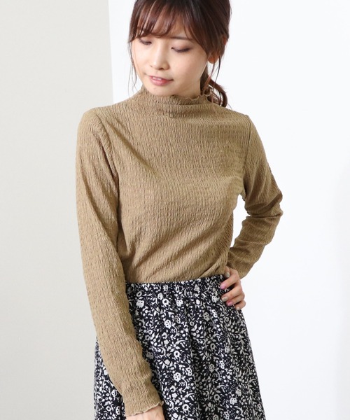 archives(アルシーヴ)の「カットシャーリングハイネックプルオーバー(Tシャツ/カットソー・レディース・ブラック/アイボリー/オレンジ/マスタード・MEDIUM)」の12枚目の写真