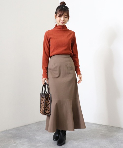 archives(アルシーヴ)の「カットシャーリングハイネックプルオーバー(Tシャツ/カットソー・レディース・ブラック/アイボリー/オレンジ/マスタード・MEDIUM)」の20枚目の写真