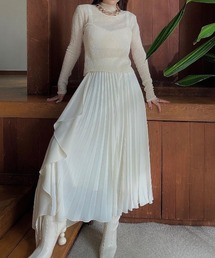 ラッフルフリルプリーツスカート