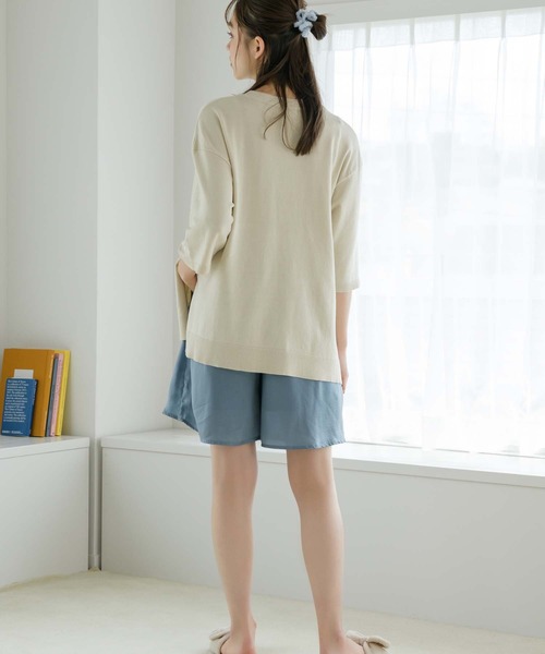 Edit Sheen(エディットシーン)の「ウエストゴムサテンハーフパンツ(その他パンツ・レディース・ブラック/ブルー・MEDIUM)」の16枚目の写真