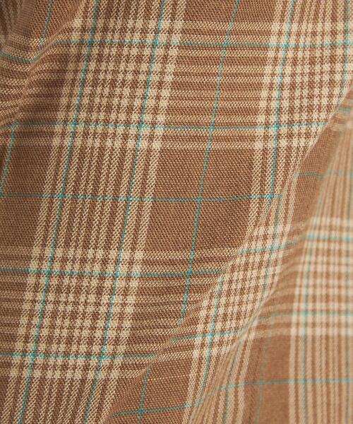 green label relaxing（グリーンレーベルリラクシング）の「TW チェック ワイド パンツ -ウォッシャブル-（その他パンツ・レディース・ブラウン・40/38/42/36/34）」の9枚目の写真