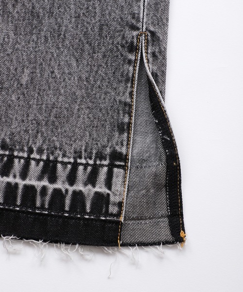 X-girl（エックスガール）の「CHEMICAL WASH SIDE SLIT FLARED DENIM PANTS（デニムパンツ・レディース・ライトインディゴブルー/ブラック・XS/M/S）」の20枚目の写真