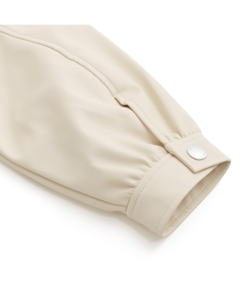 JENNI love（ジェニィラブ）の「フェイクレザーライダース（ライダースジャケット・キッズ・ブラック/オフホワイト・150cm/140cm/160cm/130cm）」の9枚目の写真