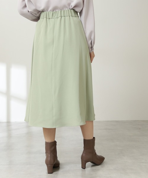 N.（N. Natural Beauty Basic）（エヌエヌナチュラルビューティーベーシック）の「【S Size Line】◆ウエストステッチフレアスカート（スカート・レディース・パープル/ネイビー/ライトグリーン/モカ・SMALL/MEDIUM）」の16枚目の写真