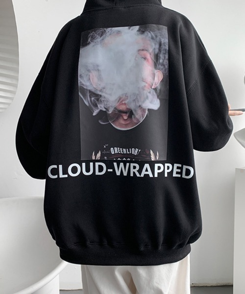 NOWLE（ノウル）の「【NOWLE】バック グラフィック プリント パーカー（パーカー・メンズ・ホワイト/ブラック/グレー・MEDIUM/LARGE/X-LARGE/XX-LARGE）」の13枚目の写真