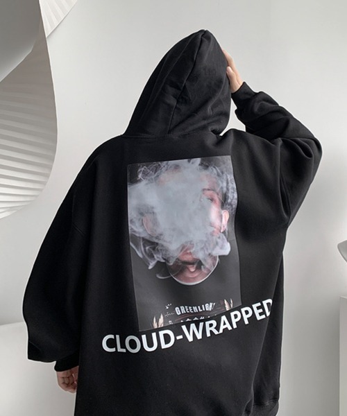 NOWLE（ノウル）の「【NOWLE】バック グラフィック プリント パーカー（パーカー・メンズ・ホワイト/ブラック/グレー・MEDIUM/LARGE/X-LARGE/XX-LARGE）」の14枚目の写真