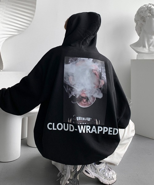 NOWLE（ノウル）の「【NOWLE】バック グラフィック プリント パーカー（パーカー・メンズ・ホワイト/ブラック/グレー・MEDIUM/LARGE/X-LARGE/XX-LARGE）」の17枚目の写真