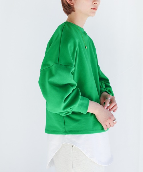 select MOCA(セレクトモカ)の「2022 SS バルーンスリーブショートプルオーバー(Tシャツ/カットソー・レディース・ブラック/オフホワイト/グリーン/ペールイエロー・FREE)」の11枚目の写真