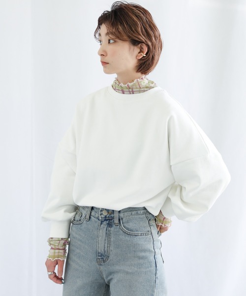 select MOCA(セレクトモカ)の「2022 SS バルーンスリーブショートプルオーバー(Tシャツ/カットソー・レディース・ブラック/オフホワイト/グリーン/ペールイエロー・FREE)」の15枚目の写真