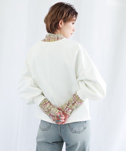 select MOCA(セレクトモカ)の「2022 SS バルーンスリーブショートプルオーバー(Tシャツ/カットソー・レディース・ブラック/オフホワイト/グリーン/ペールイエロー・FREE)」の16枚目の写真